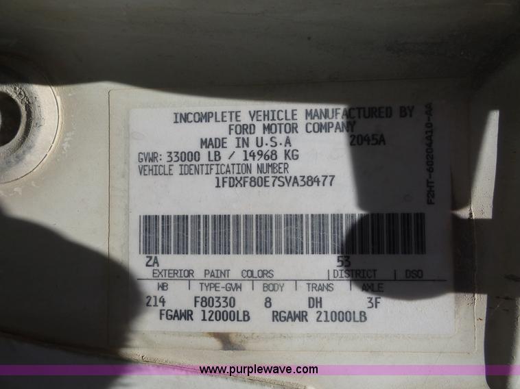 image for item K1697 1995 Ford F800 Super Duty Jetter vacuum truck