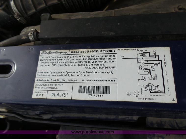 image for item K1978 2003 Ford Ranger pickup truck