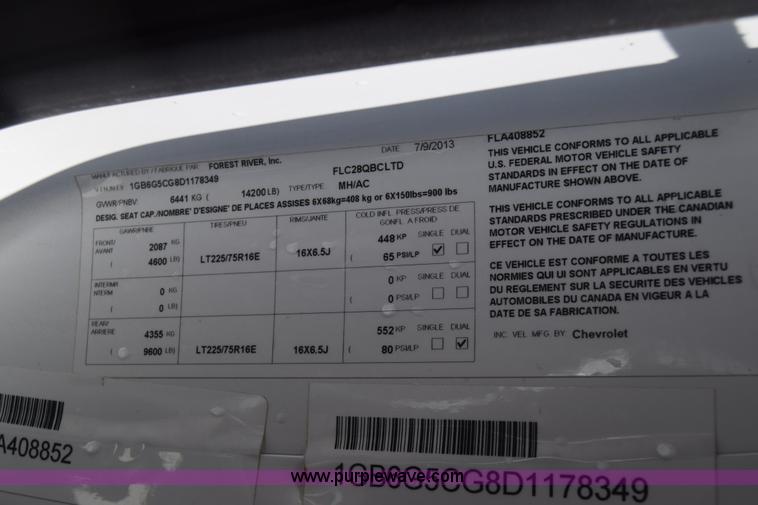 image for item K2841 2014 Chevrolet Express G4500 Coachman Freelander RV