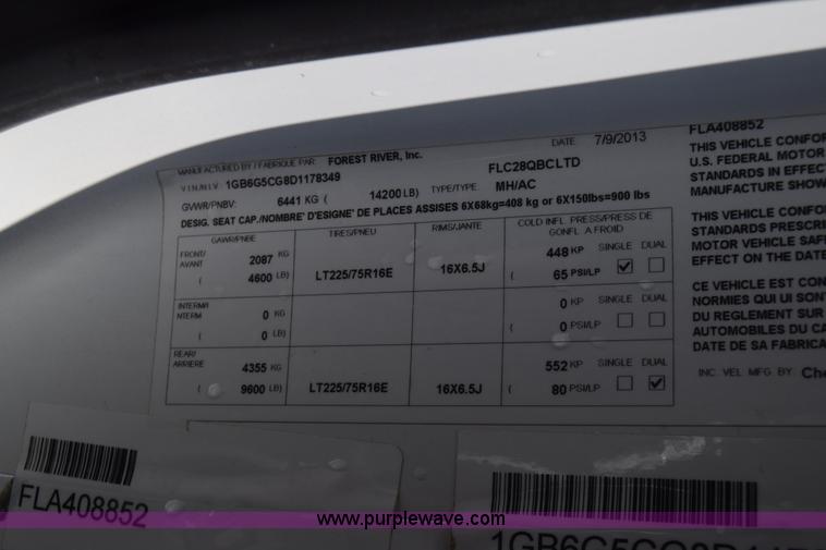 image for item K2841 2014 Chevrolet Express G4500 Coachman Freelander RV