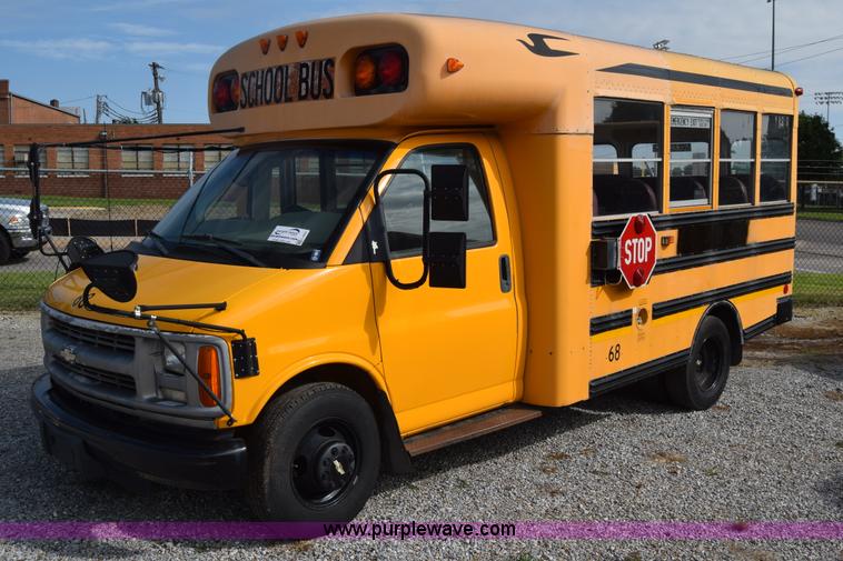 2001 Chevrolet Express 3500 Cargo Blue Bird school bus in Derby, KS
