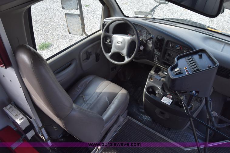 image for item L2541 2001 Chevrolet Express 3500 Cargo Blue Bird school bus
