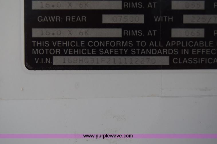 image for item L2541 2001 Chevrolet Express 3500 Cargo Blue Bird school bus