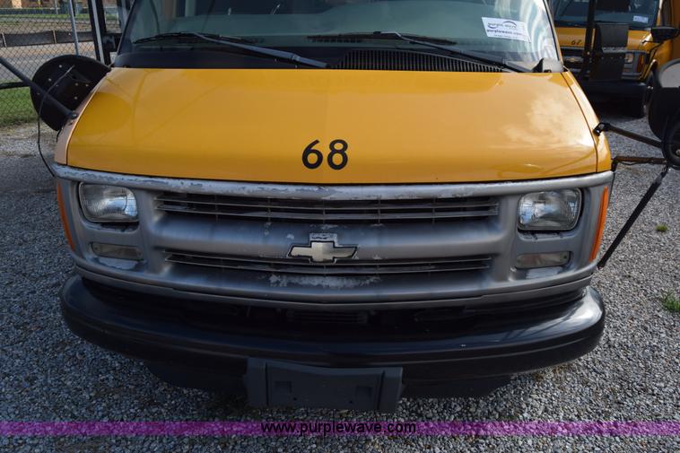 image for item L2541 2001 Chevrolet Express 3500 Cargo Blue Bird school bus