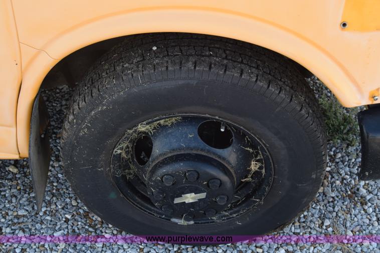 image for item L2541 2001 Chevrolet Express 3500 Cargo Blue Bird school bus