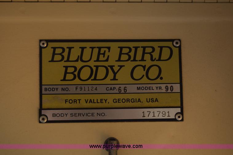 image for item L2543 1990 Blue Bird TC2000 school bus