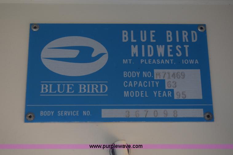 image for item L2545 1995 Blue Bird TC2000 school bus