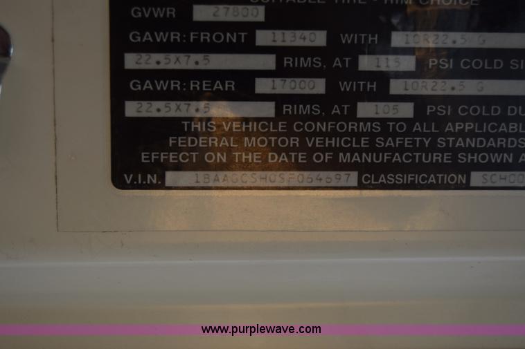 image for item L2545 1995 Blue Bird TC2000 school bus