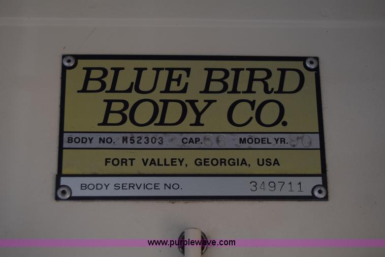 image for item L2547 1990 Blue Bird TC2000 school bus