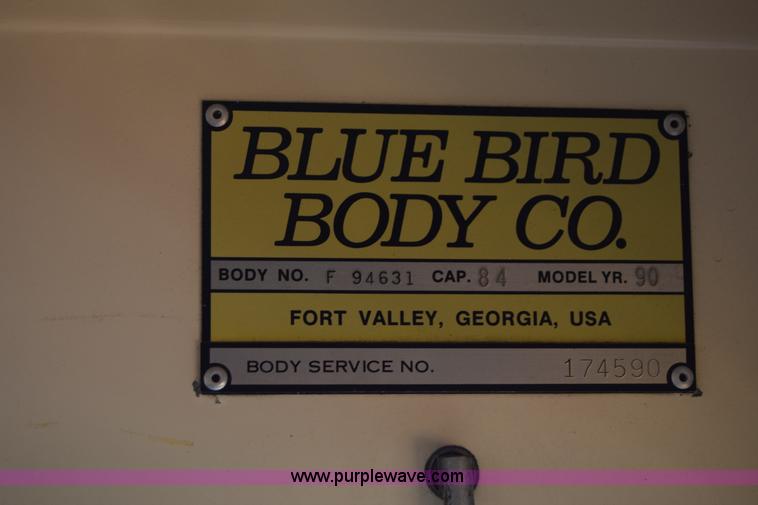 image for item L2550 1990 Blue Bird All American school bus