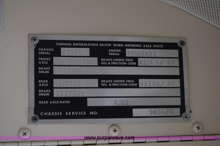 image for item L2551 1991 Blue Bird All American school bus