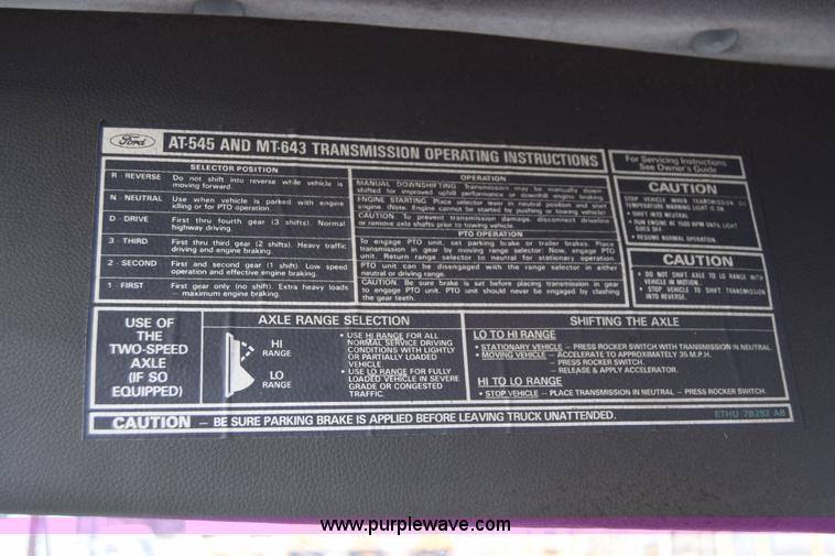 image for item L2553 1988 Ford 7000 box truck