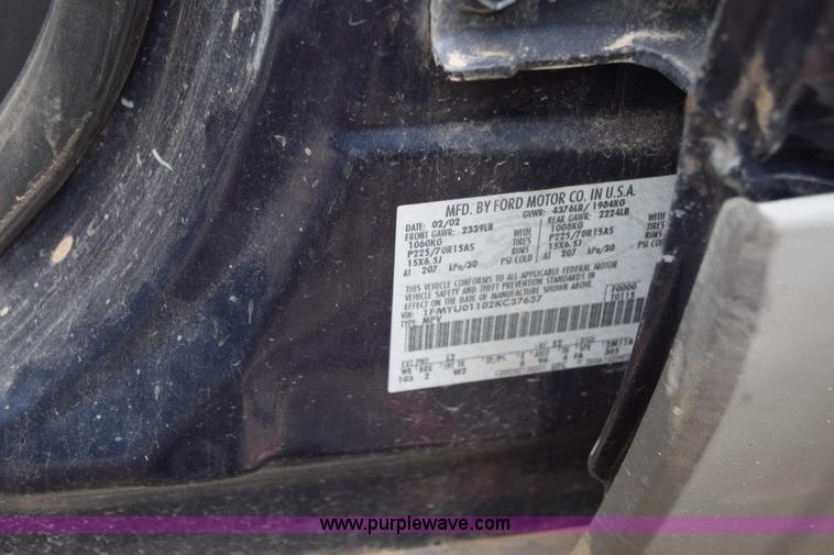 image for item L2580 2002 Ford Escape SUV