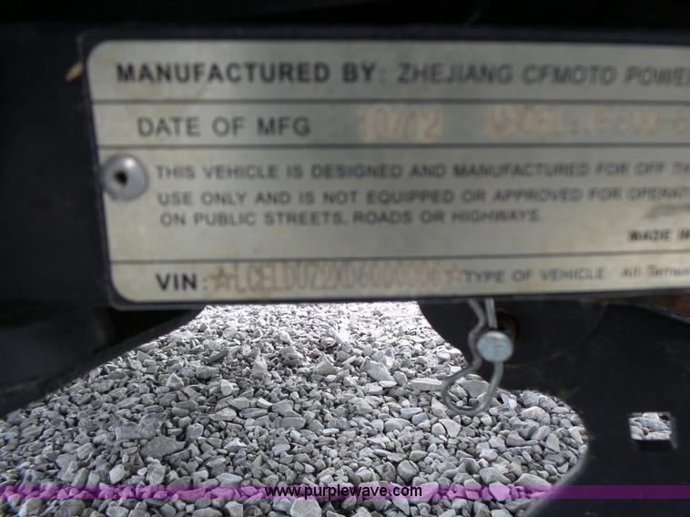 image for item Z9526 2013 Cf-moto CF600 utility vehicle