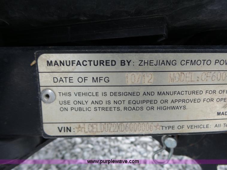 image for item Z9526 2013 Cf-moto CF600 utility vehicle