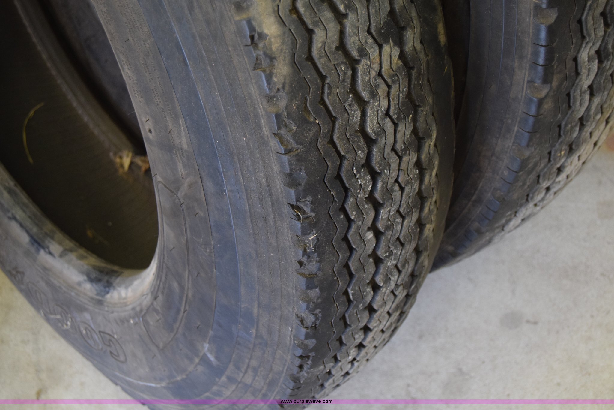 (4) truck tires in Wichita, KS Item AS9647 sold Purple Wave
