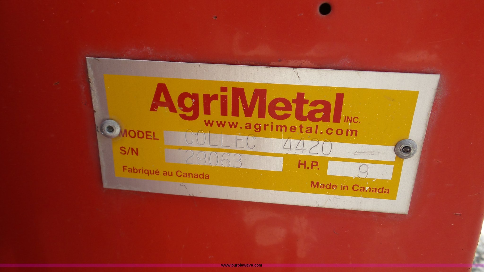 Agrimetal 4420 leaf and debris collector in Clinton, IL | Item