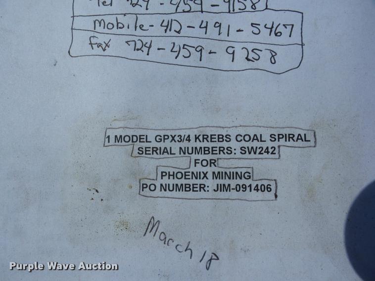 image for item AG9446 Krebs GPX3/4 coal spiral