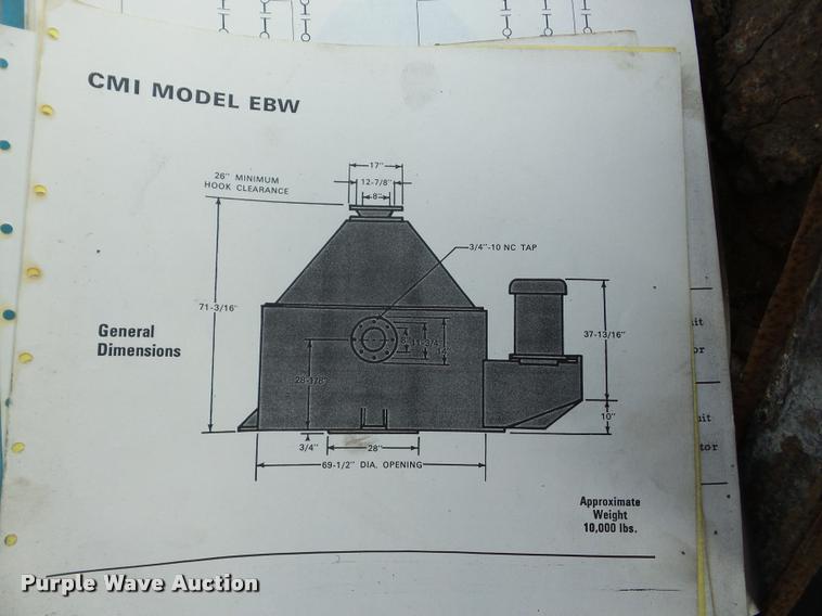 image for item AG9447 CMI EBWB fine coal centrifuge