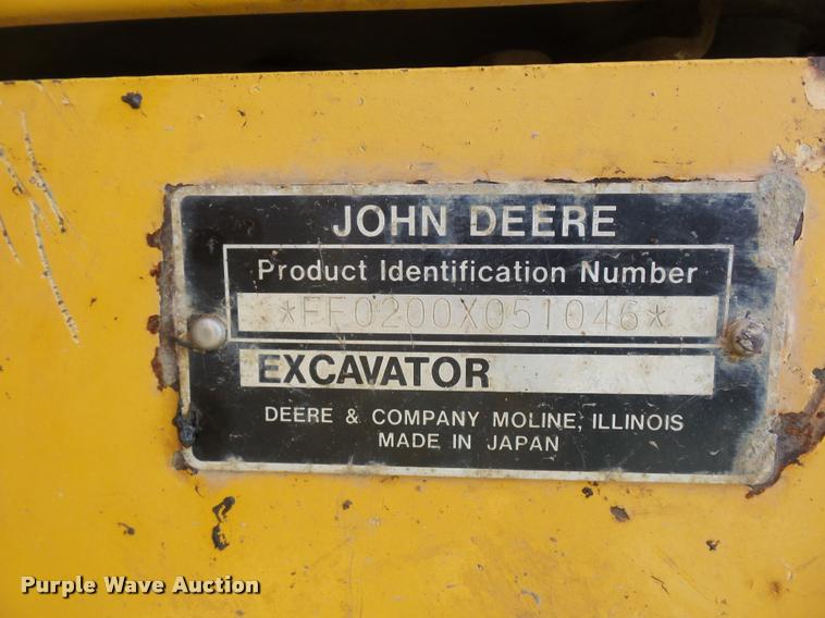 image for item BK9596 1999 John Deere 200LC excavator