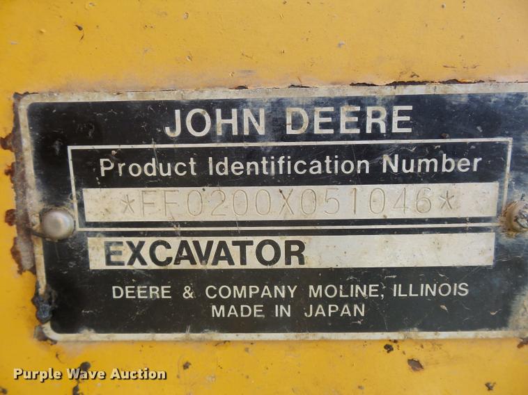 image for item BK9596 1999 John Deere 200LC excavator