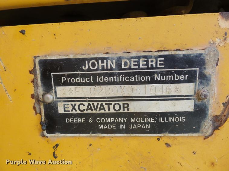 image for item BK9596 1999 John Deere 200LC excavator