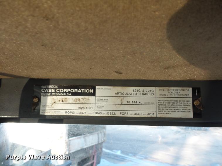 image for item BK9601 2001 Case 721C wheel loader