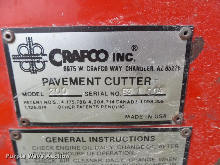 image for item BX9191 Crafco 200 crack router