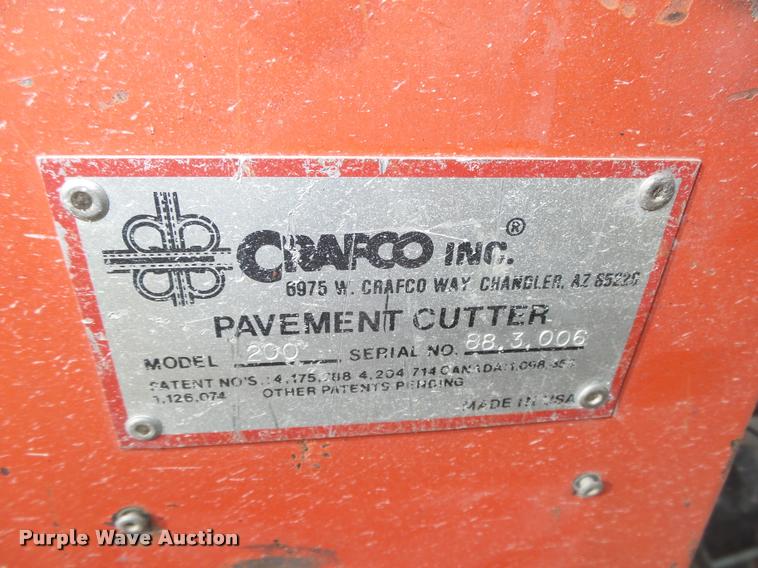 image for item BX9192 Crafco 200 crack router