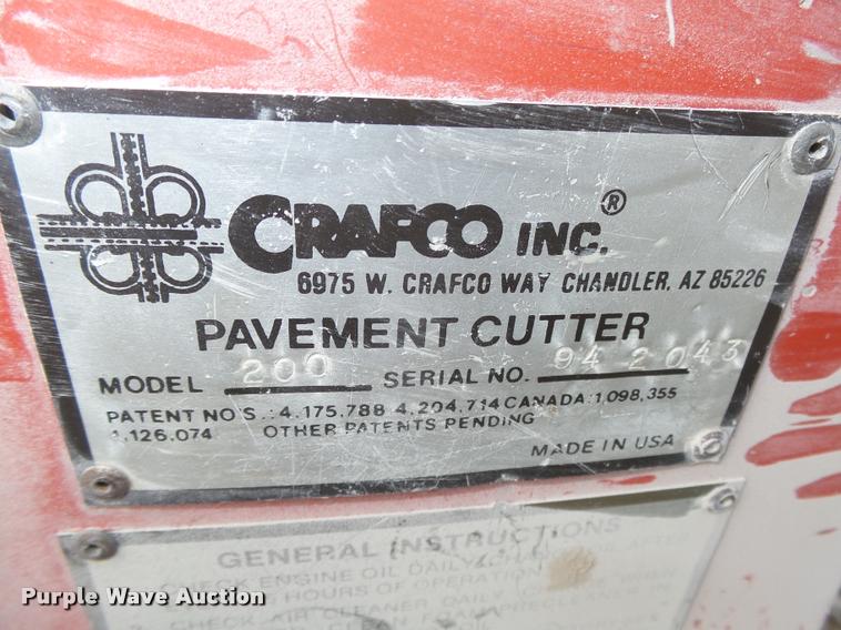 image for item BX9193 Crafco 200 crack router