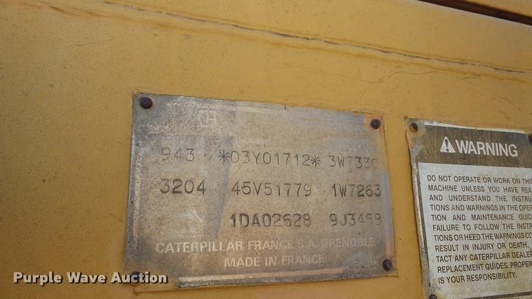 image for item DA8789 1986 Caterpillar 943 track loader