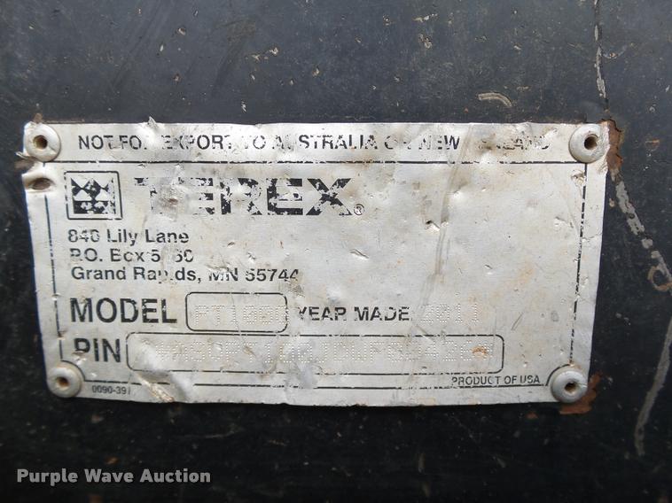 image for item DB4527 2011 Terex PT100G skid steer