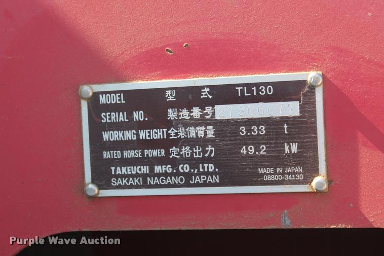 image for item F1802 2006 Takeuchi TL130 skid steer