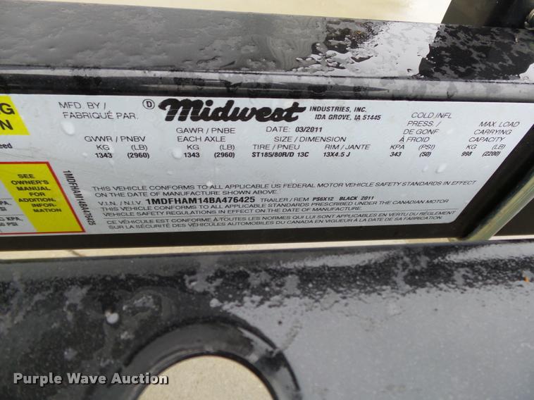 image for item F1979 2011 Shoreland R utility trailer