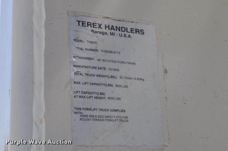 image for item G7473 2006 Terex TH644C telehandler