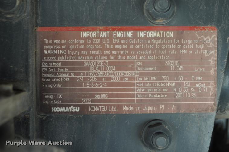 image for item G7474 2002 Komatsu WA470-5H wheel loader