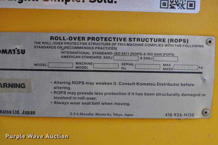 image for item G7474 2002 Komatsu WA470-5H wheel loader