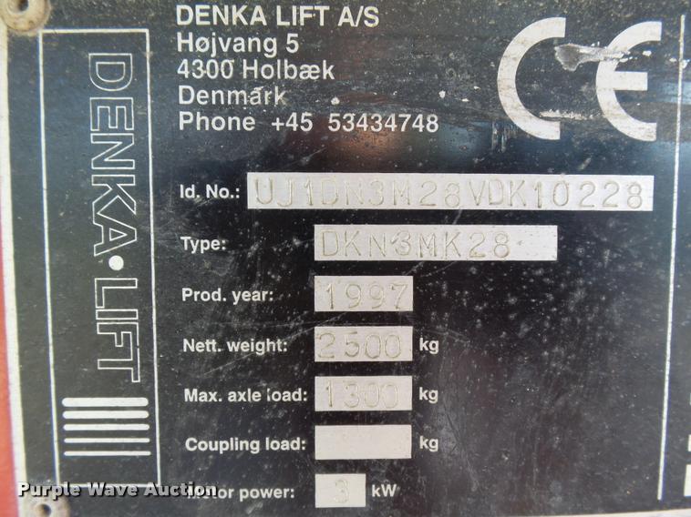 image for item J1636 1997 Denka DKN3MK28 boom lift