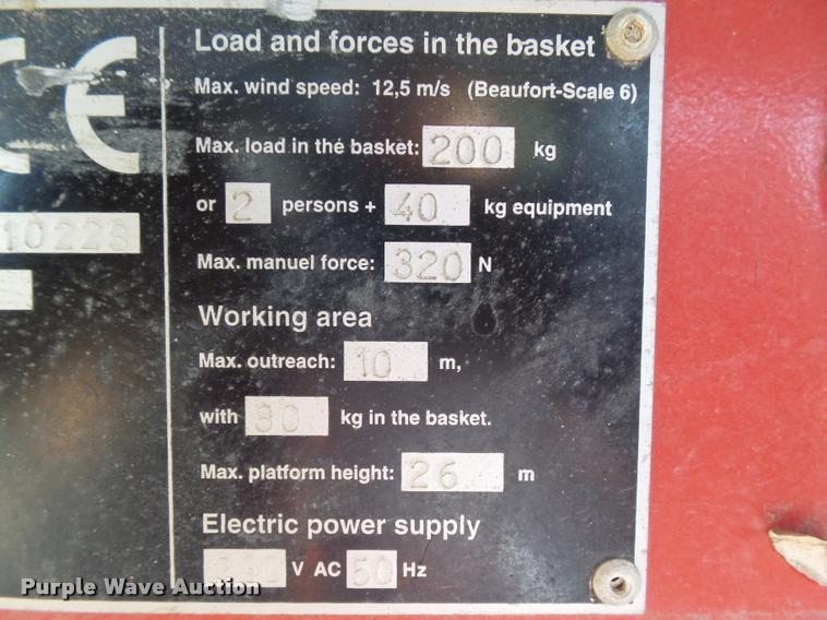 image for item J1636 1997 Denka DKN3MK28 boom lift