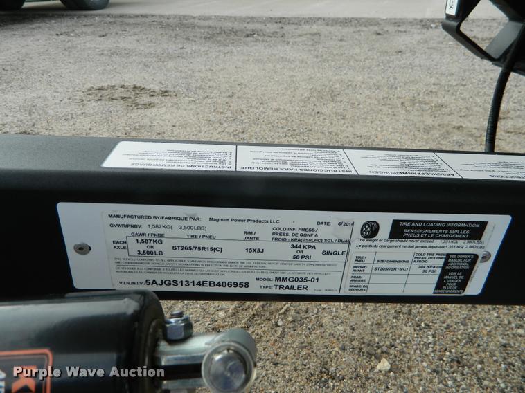 image for item J5093 2014 Magnum MMG35 generator