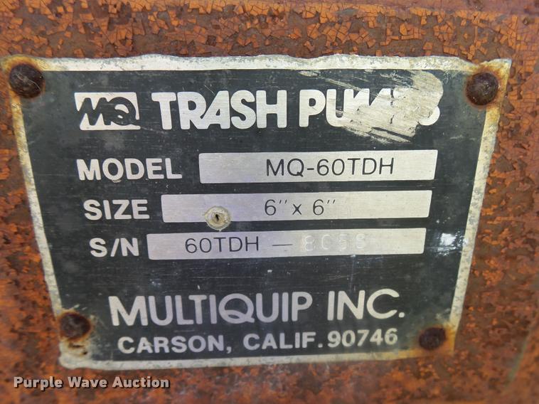 image for item J5474 Multiquip MQ-60TDH pump