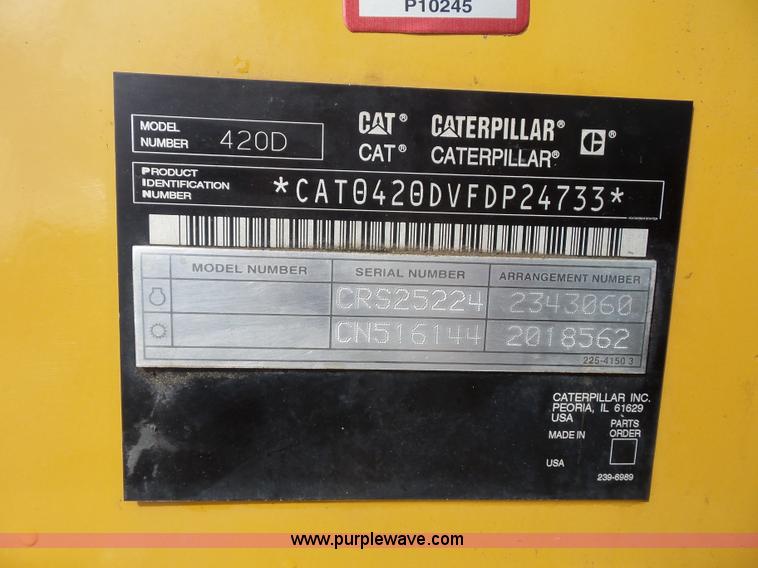 image for item K1607 2005 Caterpillar 420D backhoe