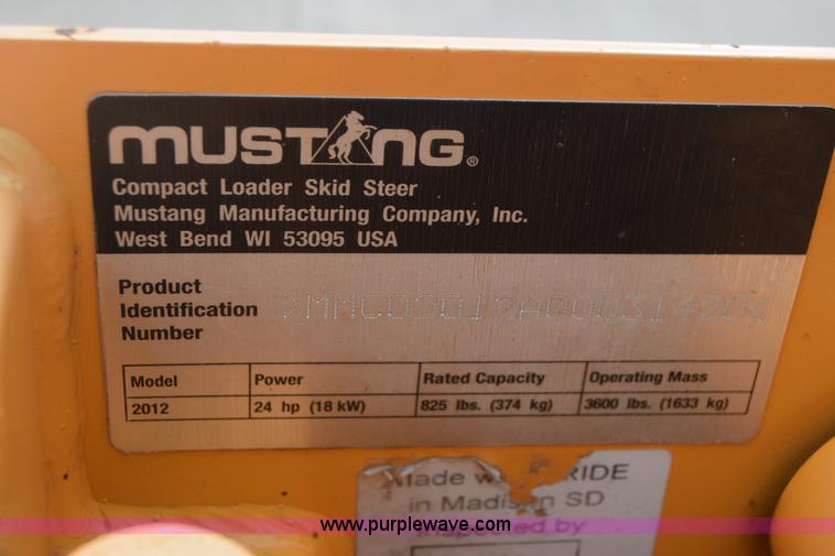 image for item K2777 2011 Mustang 2012 compact skid steer