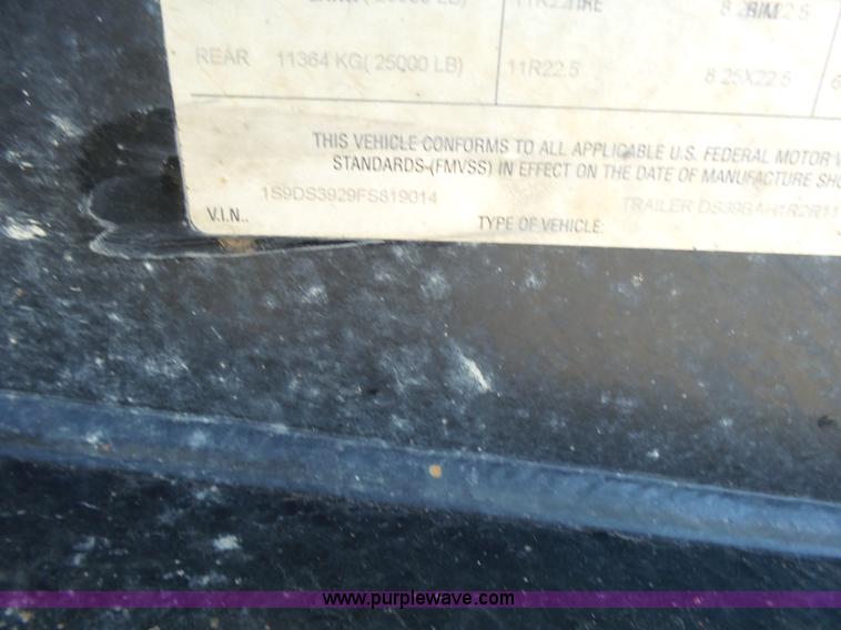 image for item K3150 2015 Side dump trailer