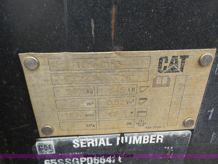 image for item K3557 Caterpillar skid steer bucket