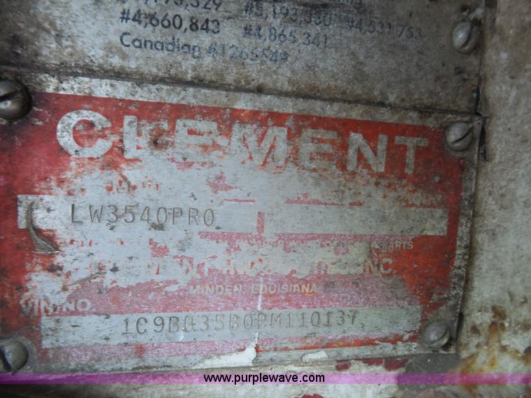 image for item K3600 1993 Clement LW3540Pro end dump trailer