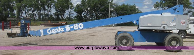 image for item L3842 1998 Genie S-80 boom lift