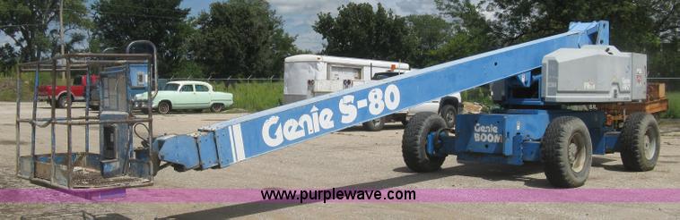 image for item L3842 1998 Genie S-80 boom lift