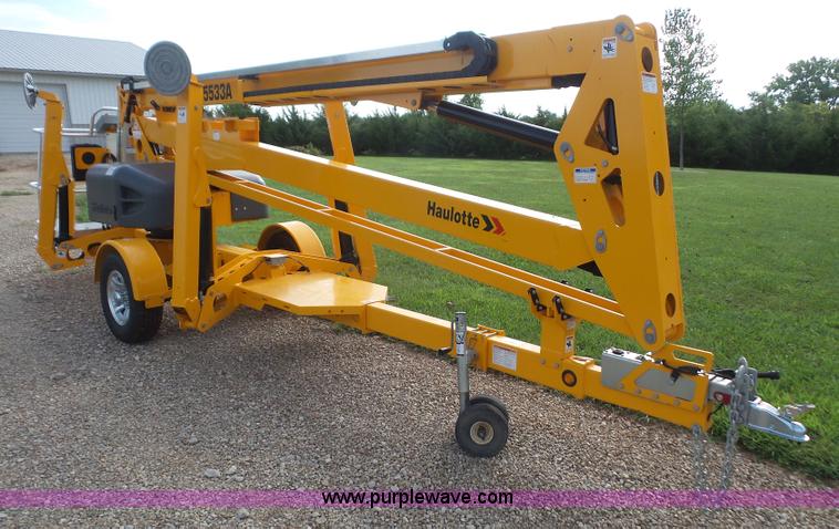 image for item L4983 2015 Haulotte 5533A towable boom lift