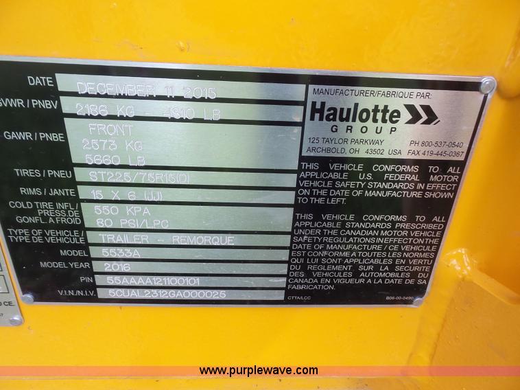 image for item L4983 2015 Haulotte 5533A towable boom lift